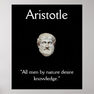 Aristotle - Knowledge Quote Poster