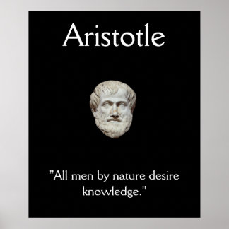Aristotle - Knowledge Quote Poster