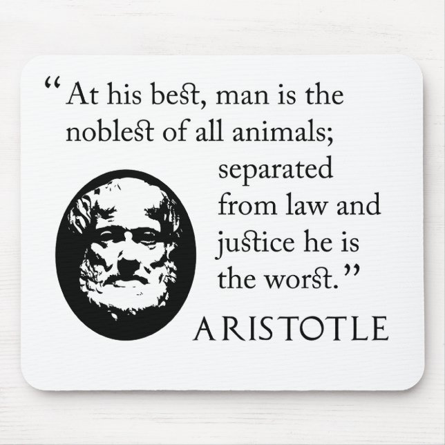 Aristotle mousepad - man, noblest of animals (Front)