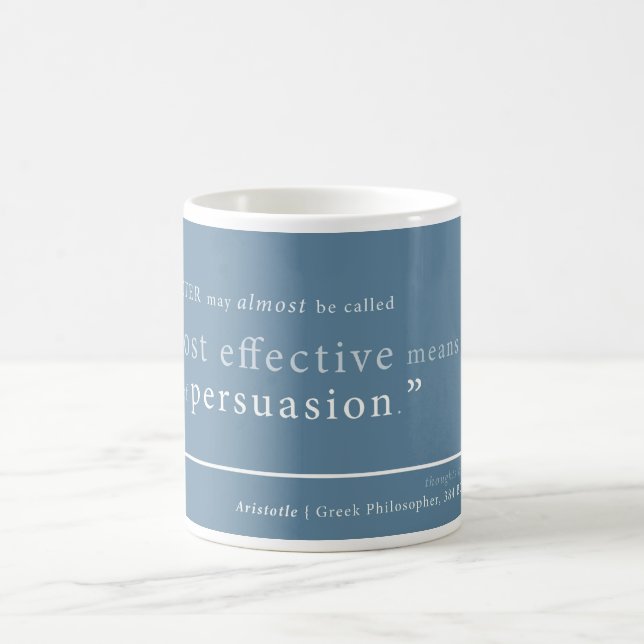 Aristotle on 'Persuasion' Coffee Mug (Center)