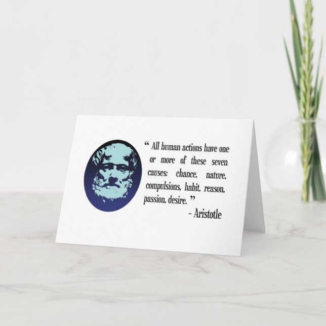 Aristotle philosophical quotations card (Front)