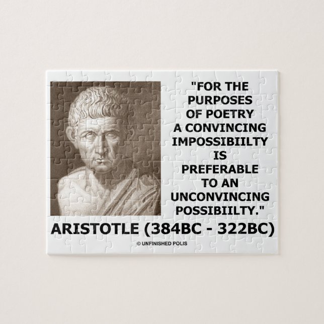 Aristotle Poetry Convincing Impossibility Quote Jigsaw Puzzle (Horizontal)