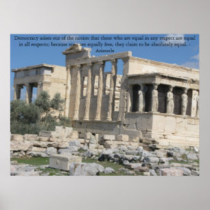Aristotle quotation with photo of the Acropolis Poster