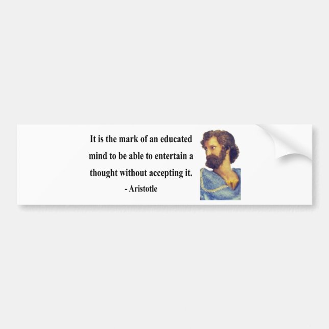Aristotle Quote 1b Bumper Sticker (Front)
