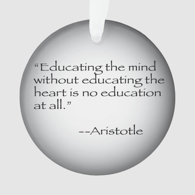 Aristotle Quote Ornament (Front)