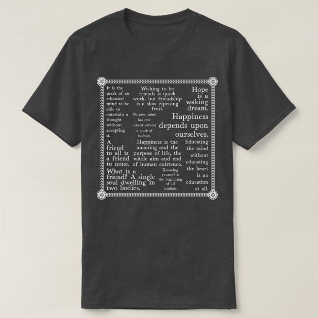 Aristotle Quotes T-Shirt (Design Front)