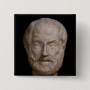 Aristotle Roman copy of a Greek original 15 Cm Square Badge