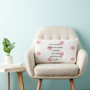 Aristotle Spring Quote Decor For Home Lumbar Cushion