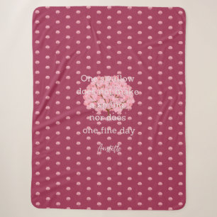 Aristotle Spring Quote Decor For Home Sherpa Blanket