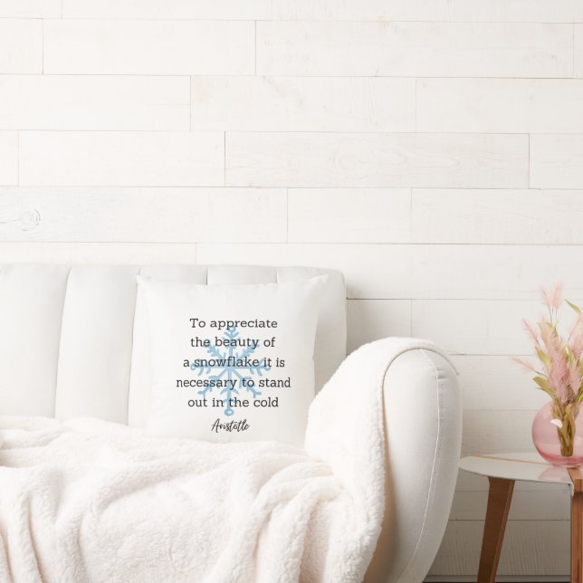 Aristotle Winter Quote Decor For Home Cushion (Couch)