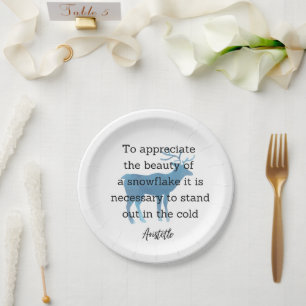 Aristotle Winter Quote Decor For Home Paper Plate