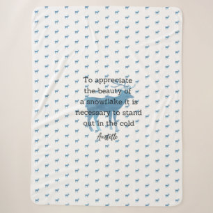 Aristotle Winter Quote Decor For Home Sherpa Blanket