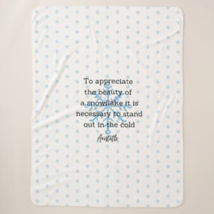 Aristotle Winter Quote Decor For Home Sherpa Blanket