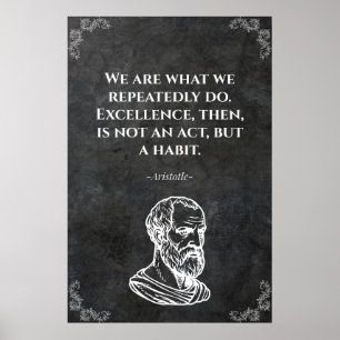 Aristotle wise quote. Wisdom  Poster