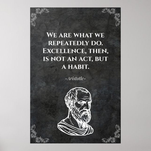 Aristotle wise quote. Wisdom  Poster (Front)