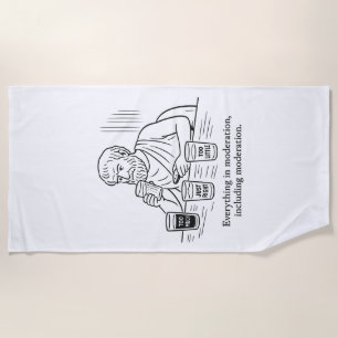 Aristotle's Guide to Moderation Beach Towel