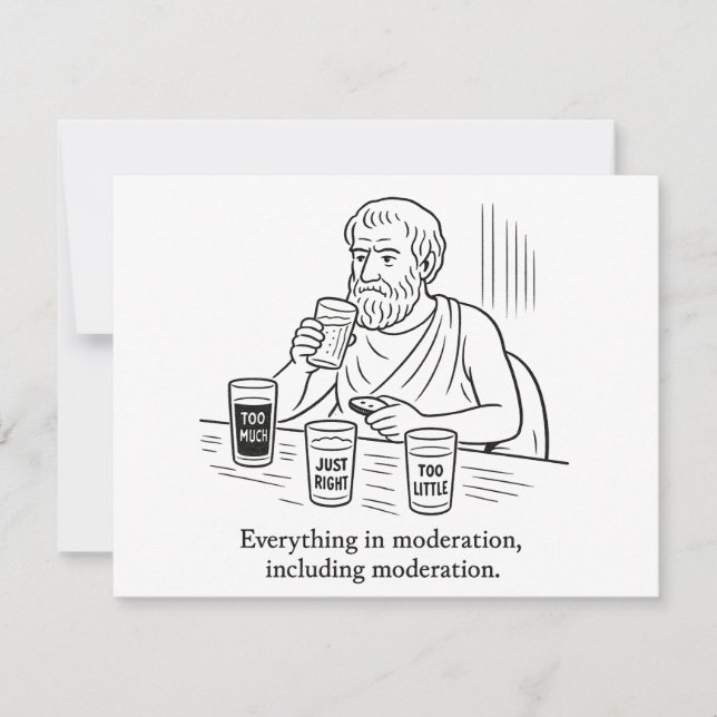 Aristotle's Guide to Moderation Card (Front)