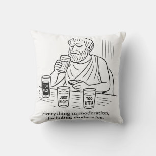 Aristotle's Guide to Moderation Cushion