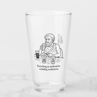 Aristotle's Guide to Moderation Glass