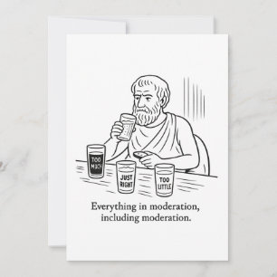 Aristotle's Guide to Moderation Thank You Card
