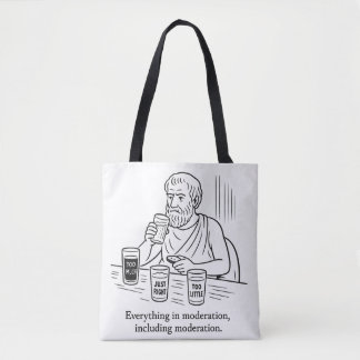 Aristotle's Guide to Moderation Tote Bag