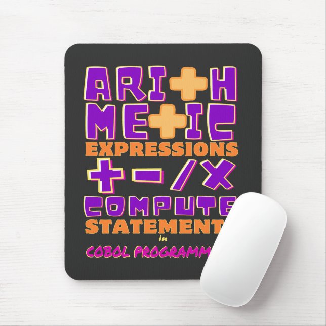 Arithmetic Expressions in Cobol Programming Mouse Pad (With Mouse)