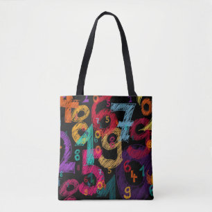 Arithmetic Math Numbers School Student or Teacher Tote Bag