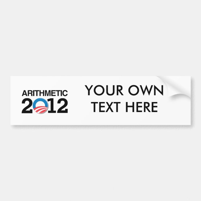 ARITHMETIC WITH OBAMA -.png Bumper Sticker (Front)