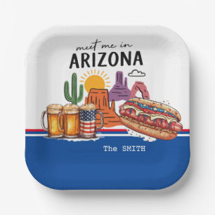 Arizona 4th of July Celebration Paper Plate