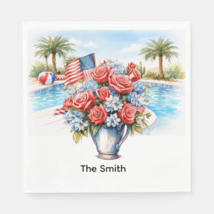 Arizona 4th of July Celebration Pool party Napkin