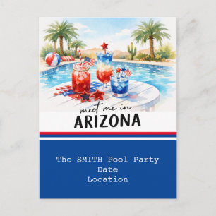 Arizona 4th of July Celebration Pool party Postcard