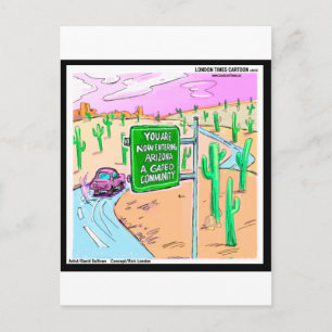 Arizona: A Gated Community Funny Gifts & Tees Postcard