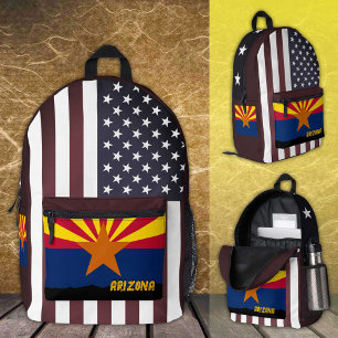 Arizona / America bag, grunge, patriotic / USA Printed Backpack