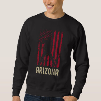 Arizona American Flag Baseball Weathered Sweatshirt