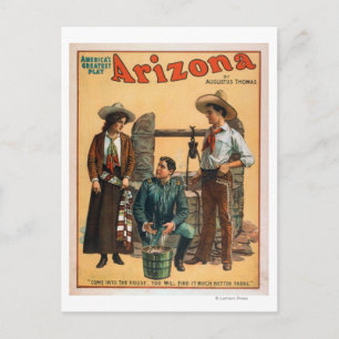 Arizona "America's Greatest Play" Poster #3 Postcard