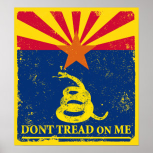 Arizona and Gadsden Flag Poster