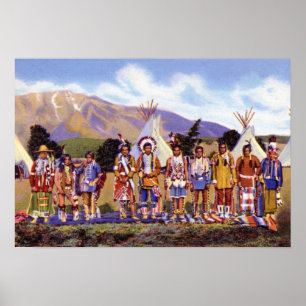 Arizona Apache Indians Camp Poster