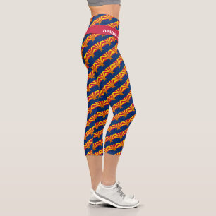 Arizona & Arizona Flag, fashion, Fitness, Sports Capri Leggings