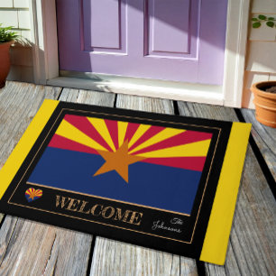 Arizona & Arizona Flag house mat /sports USA State