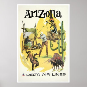 Arizona Art Print Delta Travel Poster
