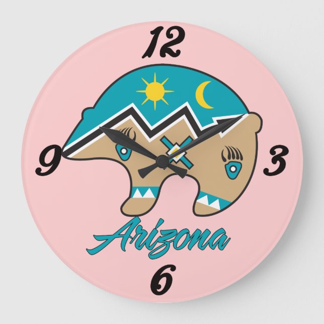 Arizona Bear Totem  Wall Clock (Front)