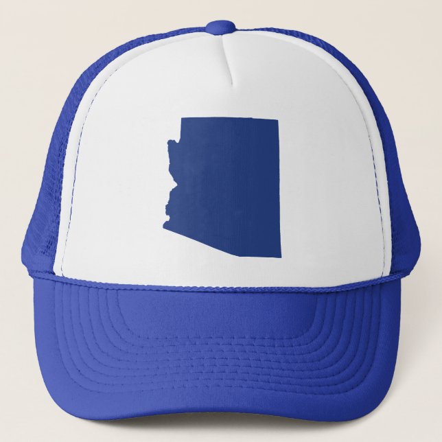 Arizona Blue Snap Back Mesh Trucker Hat (Front)