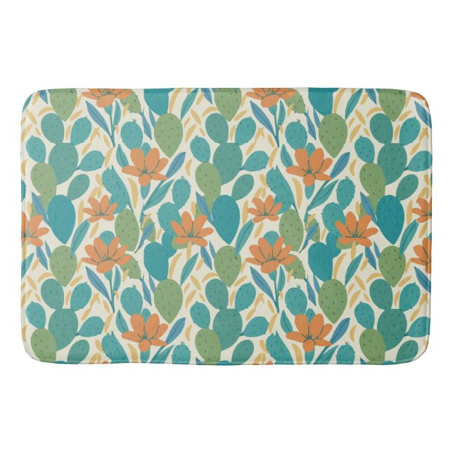 Arizona Botanical Tile Pattern Bath Mat (Front)