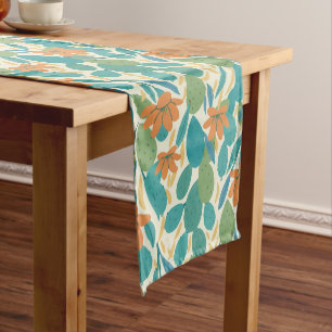 Arizona Botanical Tile Pattern Medium Table Runner
