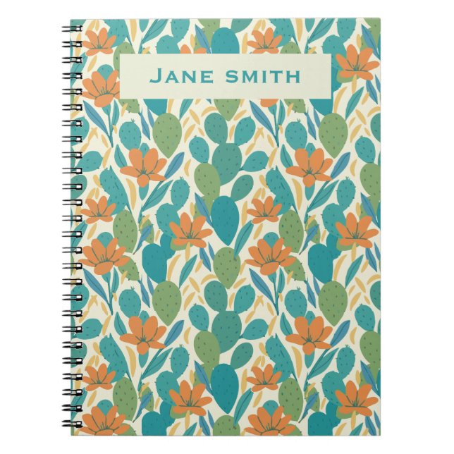 Arizona Botanical Tile Pattern Notebook (Front)