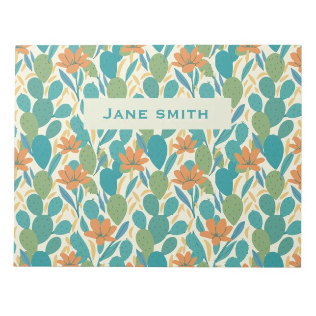 Arizona Botanical Tile Pattern Notepad (Front)