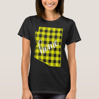 Arizona Buffalo Plaid Home State Country Yellow Pl T-Shirt