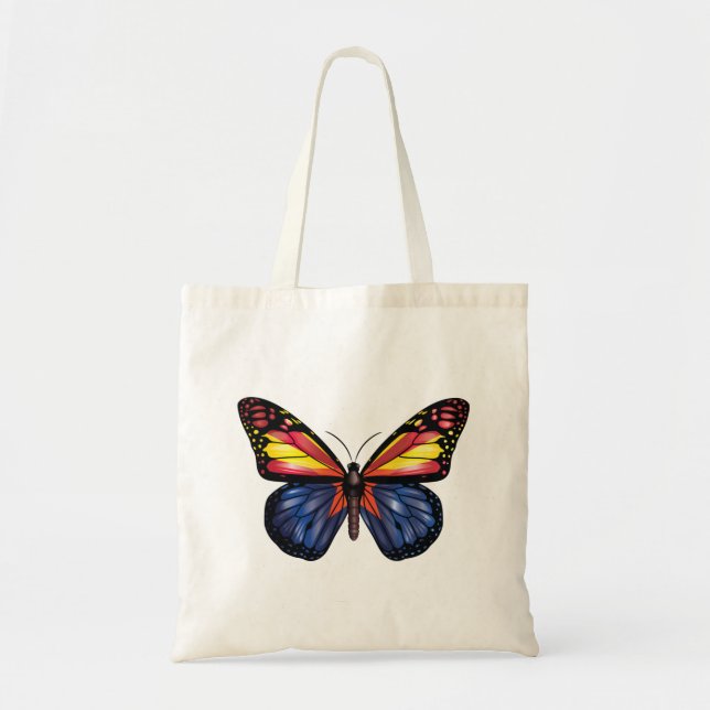 Arizona Butterfly Monarque Flag Tote Bag (Front)