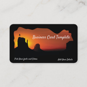 Arizona Buttes Desert Sunset Sunset Business Card