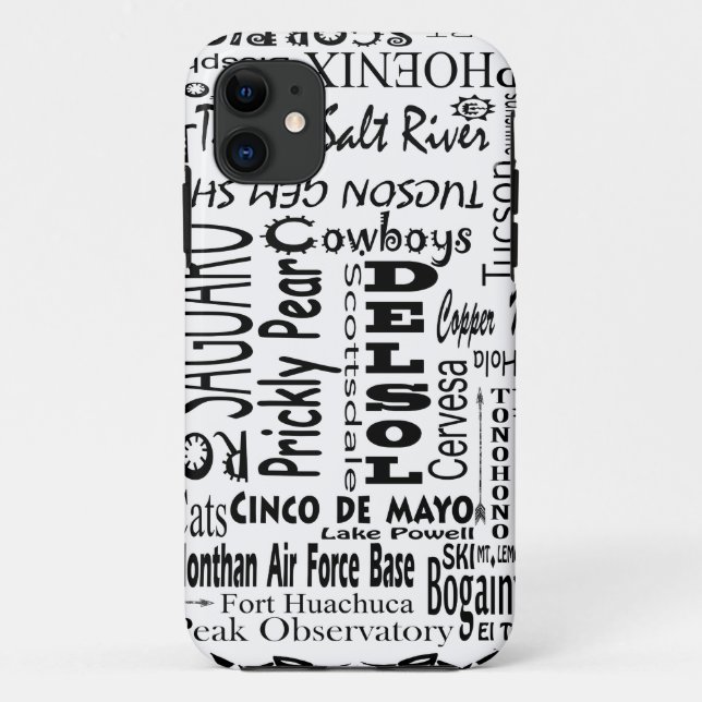 Arizona Buzz Words Case-Mate iPhone Case (Back)